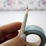 decorar lápices con washi tape