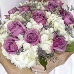 Ramo novia con rosas lilas